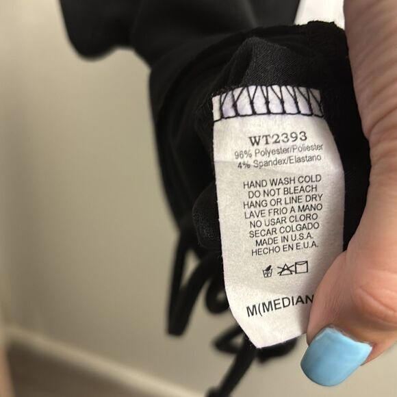 Super soft Black Crop Tie Up Shirt - Picture 5 of 5